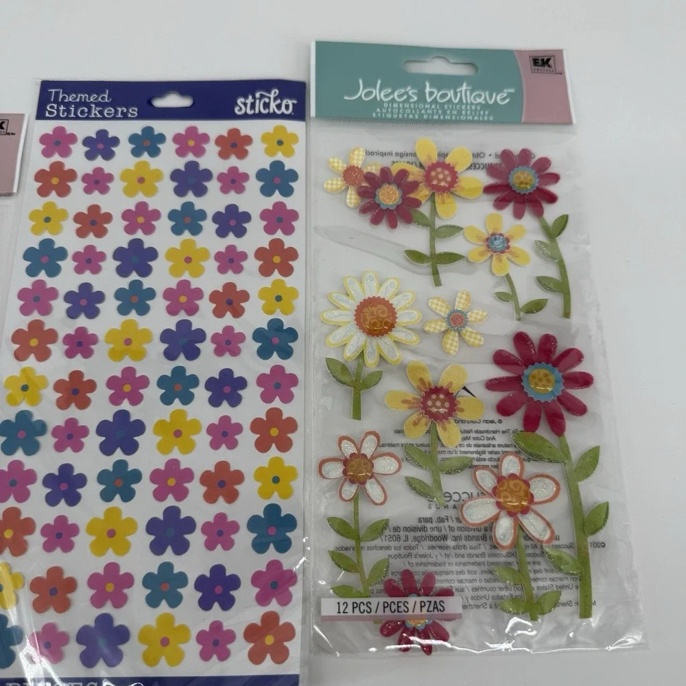 Scrapbook Embellishment Sticker Lot Butterflies Flowers Bugs Jolee's Boutique